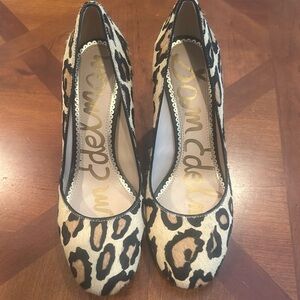 Sam Edelman Pony Hair Leopard Pumps 7.5